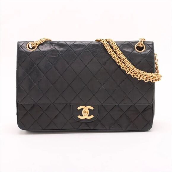 Chanel Handbags - Chanel With Serial Seal Matelasse Lambskin Leather Double Flap 2WAY Chain